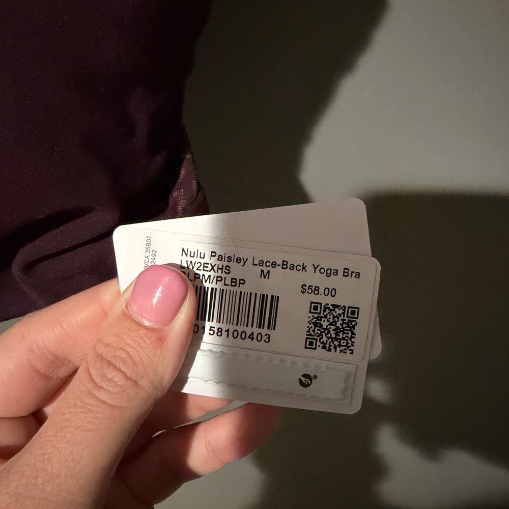 NEW Lululemon PLUM Lace-Back Yoga Bra - Picture 4 of 8